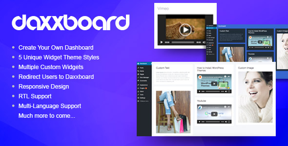 Daxxboard – WordPress Custom Dashboard Creator